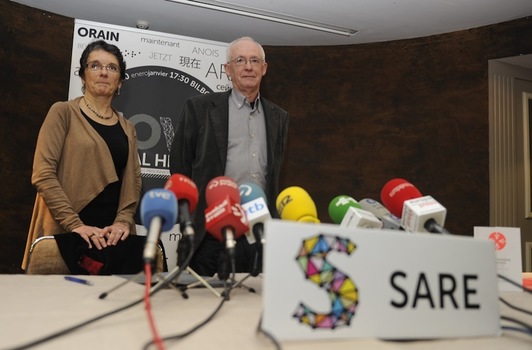 Teresa Toda y Joseba Azkarraga han ofrecido los detalles de la movilización. (ARGAZKI PRESS)