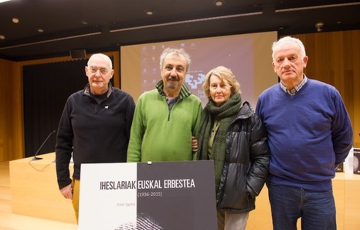 Eugenio Etxebeste, Iñaki Egaña, Ikerne Letamendi eta Mixel Mendiboure. (Gorka RUBIO/ARGAZKI PRESS) 