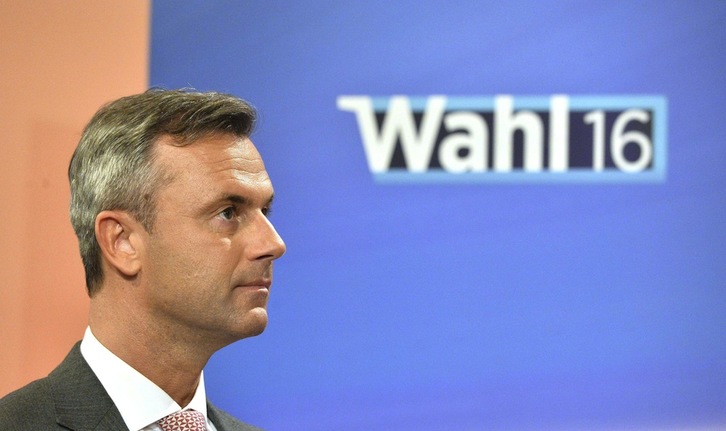 El candidato austriaco ultraderechista Norbert Hofer. (Harald SCHNEIDER / AFP)