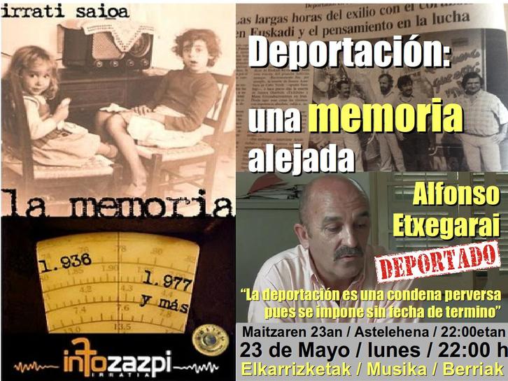 La Memoria. "Deportación. Una memoria alejada", con Alfonso Etxegarai