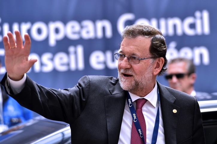 Mariano Rajoy, antes de la cumbre de hoy. (Phillippe HUGUEN / AFP)