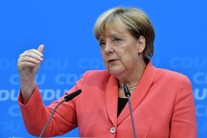 Angela Merkel ha asumido su responsabilidad tras los malos resultados del CDU. (John MACDOUGALL / AFP)
