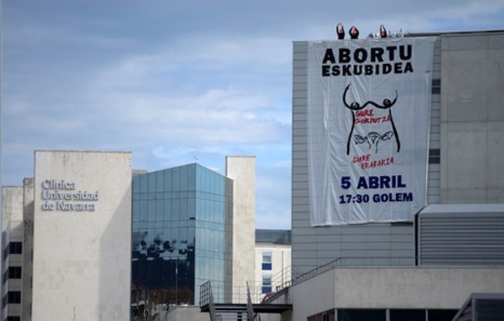 Abortu eskubidearen aldeko protesta Iruñean