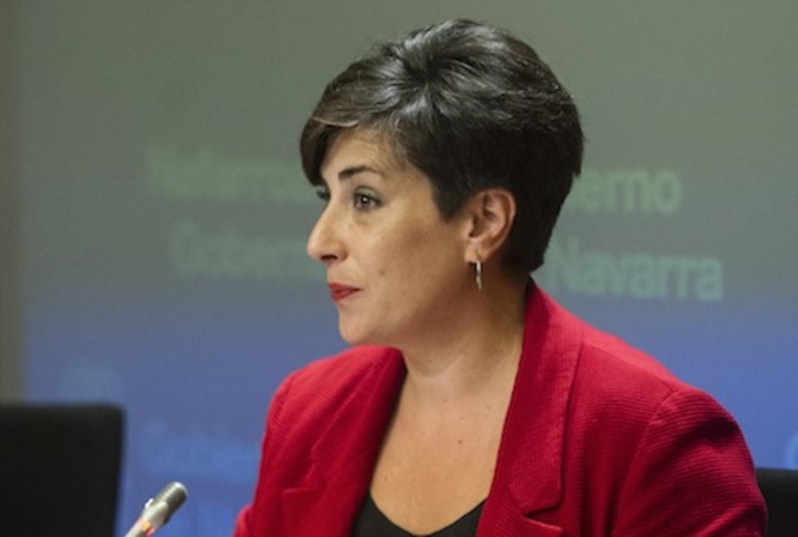 La portavoz María Solana ha dado a conocer los acuerdos de la sesión de Gobierno. (Jagoba MANTEROLA/ARGAZKI PRESS)