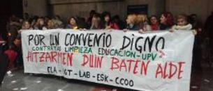 Hoy termina la semana de huelga de las trabajadoras de limpieza en la UPV, pero la lucha sigue