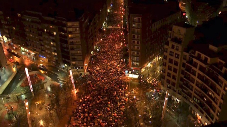 La manifestación de Sare ha reunido a 78.000 personas en Bilbo. (Luis JAUREGIALTZO/ARGAZKI PRESS)