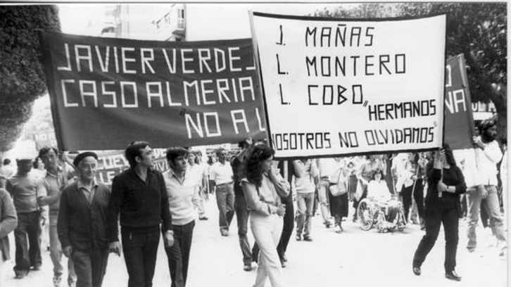 Imágen de una movilización para exigir justicia por el "Caso Almeria".