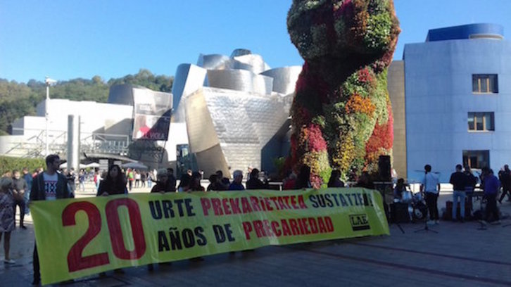 Protesta pasa den larunbatean Guggenheimen