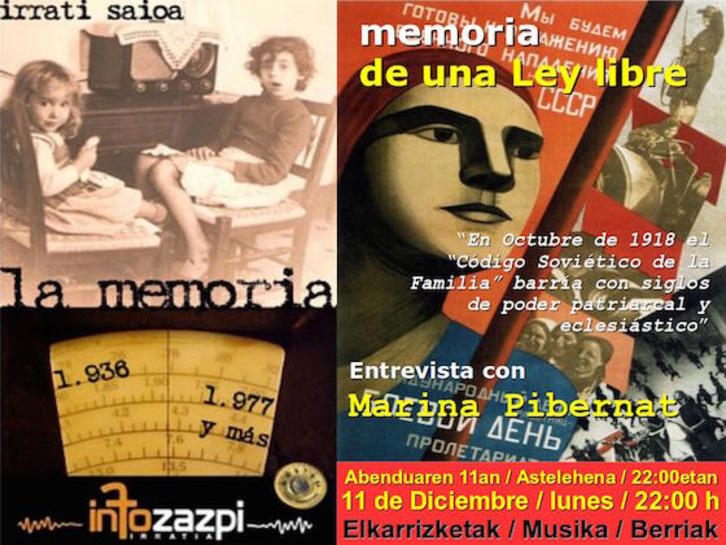 La Memoria se emite todos los lunes, dirigido por Martxelo Álvarez