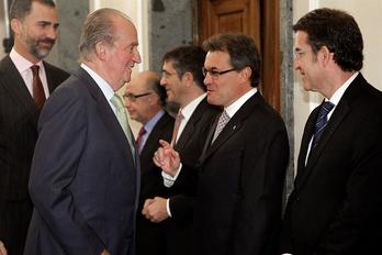 El Rey y el Príncipe del Estado español han inagurado la V Conferencia de Presidentes. (POOL/EFE)