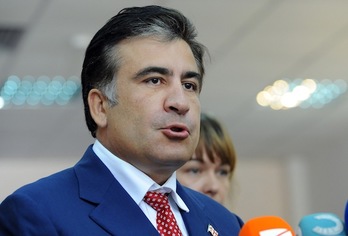 Saakashvili, en una imagen tomada antes de los comicios. (Vano SHLAMOV/AFP PHOTO)