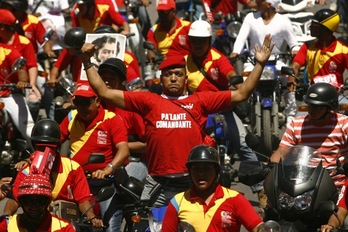 Seguidores de Chávez, en un acto de campaña. (	Geraldo CASO/AFP)