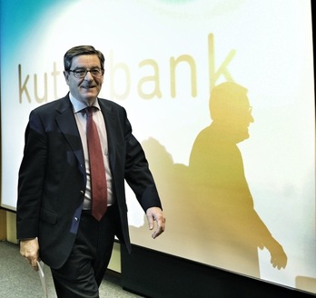 Mario Fernández ha presentado en Bilbo los resultados de Kutxabank. (ARGAZKI PRESS)