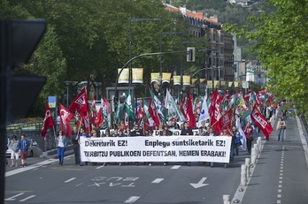 Manifestación en las calles de Donostia. (Jon URBE/ARGAZKI PRESS)