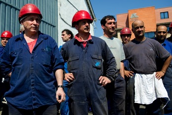 Imagen de la movilización de los astilleros en Zumaia. (Juan Carlos RUIZ/ARGAZKI PRESS)
