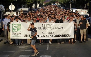  Manifestación en Sestao a favor del sector naval. (Marisol RAMÍREZ / ARGAZKI PRESS)
