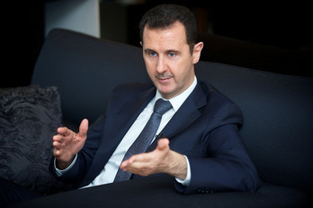 Al-Assad, en la entrevista concedida a ‘Le Figaro’. (AFP)