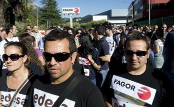 Manifestación de trabajadores de Fagor. (Raul BOGAJO/ARGAZKI PRESS)