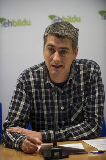 El parlamentario de EH Bildu Oskar Matute. (Juanan RUIZ/ARGAZKI PRESS)
