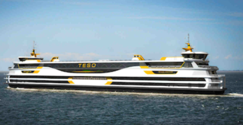 Recreación virtual del nuevo ferry que construirá La Naval. (lanaval.es)