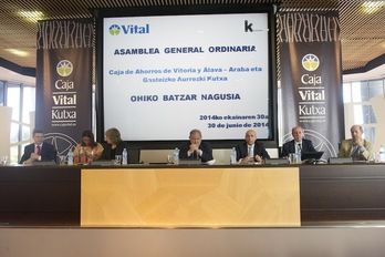 Imagen de la Asamblea de Vital Kutxa. (Raúl BOGAJO/ARGAZKI PRESS)