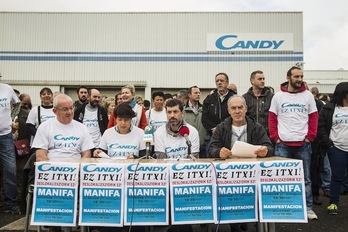 Comparecencia de los trabajadores de Candy, en noviembre. (Aritz LOIOLA/ARGAZKI PRESS) 