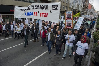 Movilización de los trabajadores de Candy. (Juanan RUIZ / ARGAZKI PRESS)