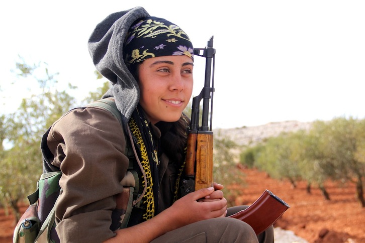 Canda Welat, militante kurda de las Unidades Femeninas de Protección Popular (YPJ) que murió en un bombardeo del régimen sirio sobre Alepo. (David MESEGUER)
