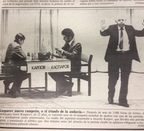 Hace 30 años el duelo ajedrecista entre Kasparov y Karpov era portada