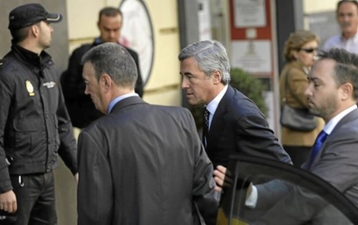 El ex secretario general del PP Ángel Acebes declara como testigo en la AN por los «papeles de Bárcenas». (J. DANAE/ARGAZKI PRESS)