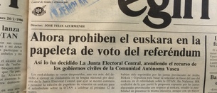 El euskera también fué vetado en el referendum sobre la OTAN de 1986