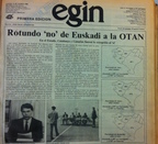 Esta es la portada de EGIN con los resultados del referéndum sobre la OTAN