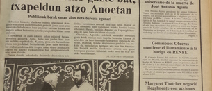 Hace 30 años Sebastian Lizaso era portada de EGIN tras proclamarse campeón de bertsolaris