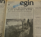 El accidente de un helicóptero de ETB conmocionó a la sociedad vasca hace 30 años