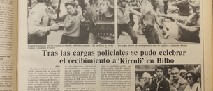 Hace 30 años la policia cargaba contra la marcha fúnebre por el preso vasco “Kirruli”