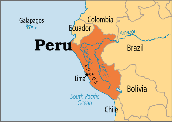 Mapa de Peru.