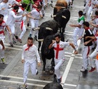 Encierro de velocidad de vértigo y limpio de los toros de Victoriano del Río