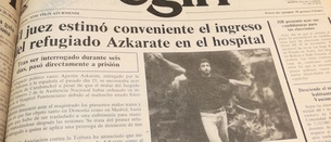 Hace 30 años el refugiado político vasco Agustin Azkarate era noticia de portada en EGIN