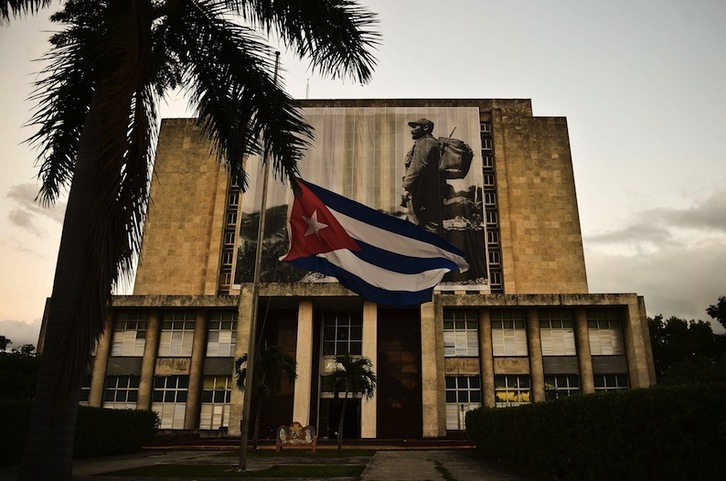 La Plaza de la Revolución de la Habana será epicentro de los actos de homenaje a Fidel Castro. (Ronaldo SCHEMIDT/AFP)