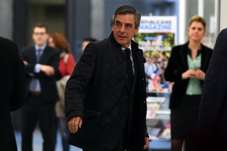 François Fillon, a su llegada a la reunión del Comité Político de Los Republicanos. (Gabriel BOUYS/AFP)