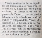 De cuando la policia española negociaba la duración de una barricada en Bilbo