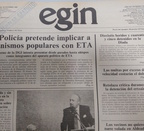 Hace 30 años EGIN llevaba a portada la Diada, eso sí, muy escuetamente