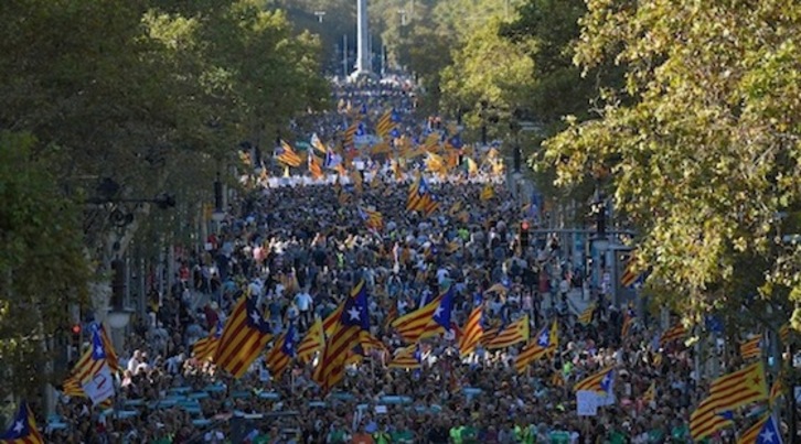Marcha multitudinaria a favor de la independencia de Catalunya