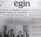 El pacto de Madrid del 87, previo al de Ajuria Enea, “un intento de acorralar a la izquierda abertzale social y políticamente”
