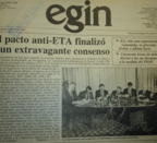 30 años del pacto de Ajuria Enea, de la creación del discurso 'demócratas/violentos'