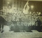 “Gora emakumeen bronka”, lema de la manifestación del 8 de marzo de 1988 en Bilbo