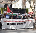 Zientoka lagun Palestinaren alde Euskal Herri osoan antolaturiko mobilizazioetan