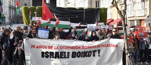 Zientoka lagun Palestinaren alde Euskal Herri osoan antolaturiko mobilizazioetan