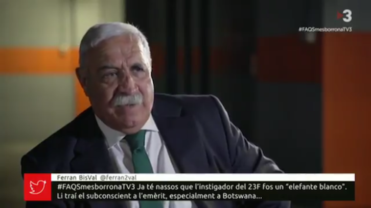 Pastrana, durante la entrevista en TV3. (NAIZ.EUS)