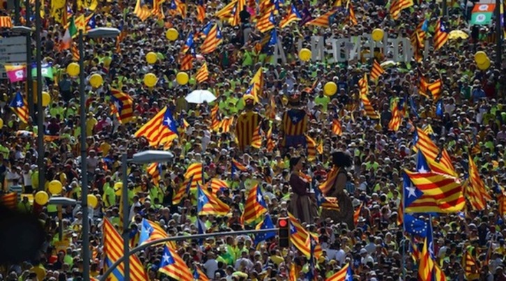 Celebración de la Diada del año pasado. (Josep LAGO/AFP)